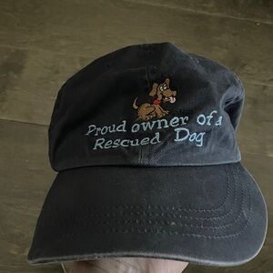 Faded navy rescued Dog Owner Cap baseball hat